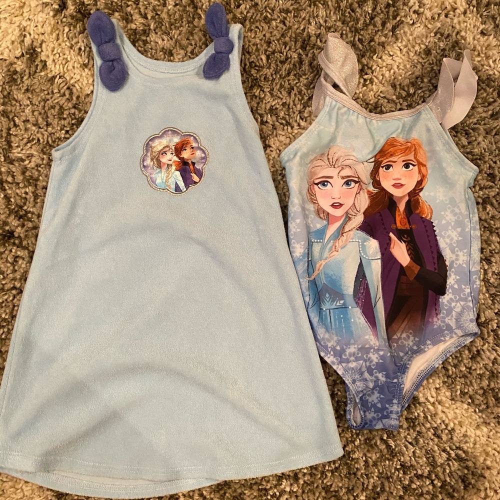 Frozen full piece swimsuit & cover up